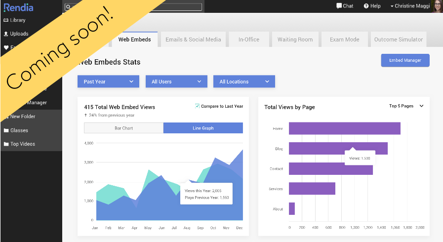 Coming Soon! Brand new stats dashboard in Rendia